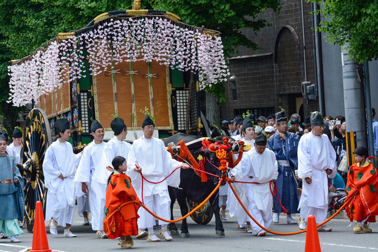 One of two oxcarts in the Aoi Matsuri parade in Kyoto.