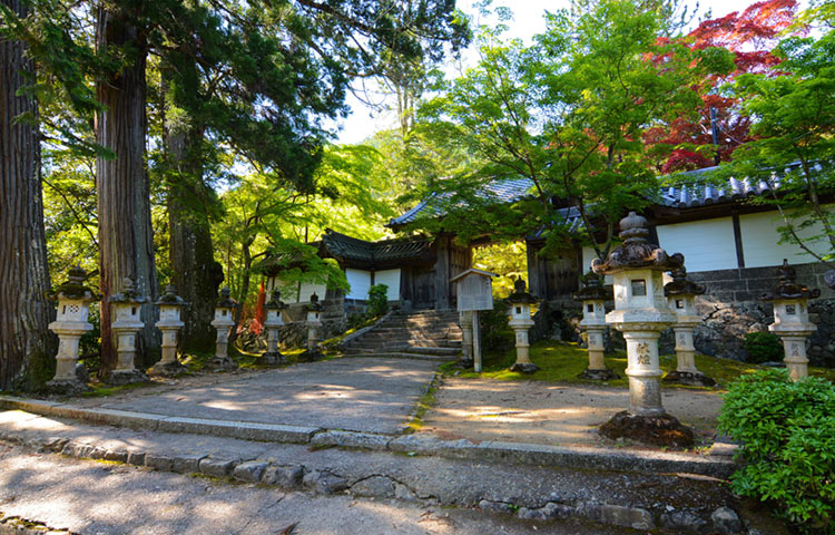 Entrance to Saimyou-ji Temple in Kyoto, Japan.
