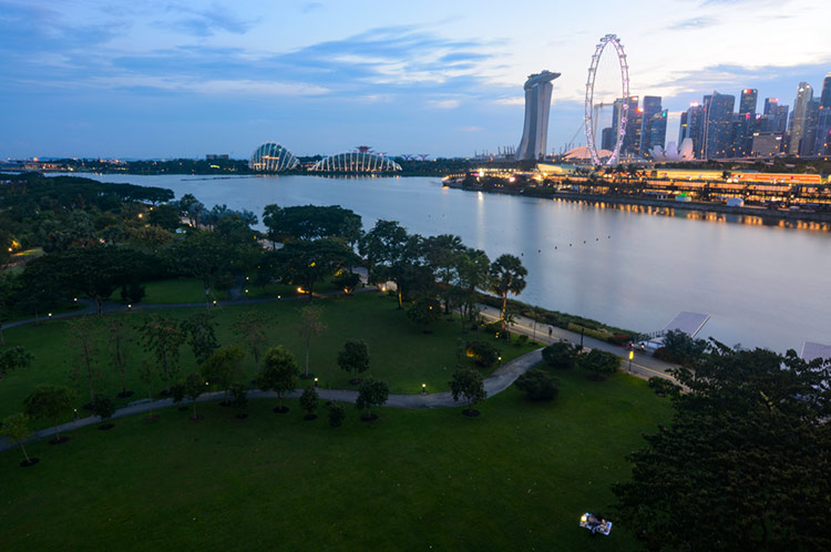 Bay East Garden and Marina Bay in Singapore.