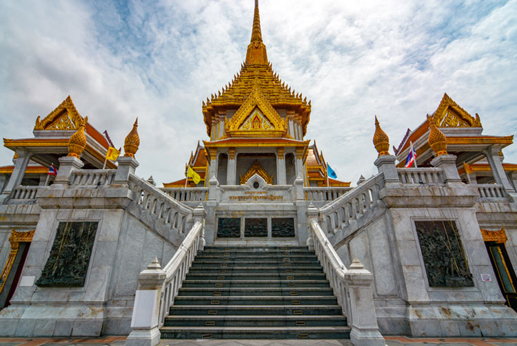 Golden Buddha Temple building in Bangkok, Thailand.